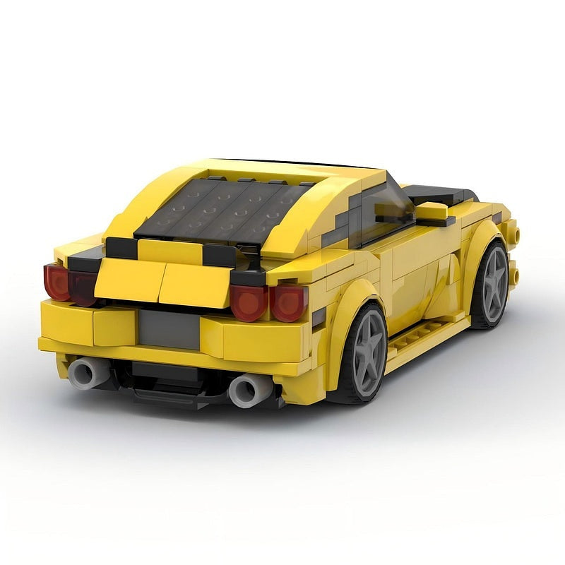 2010 SS Yellow Muscle Sports Car MOC Building Kit | Vehicle Model - 4