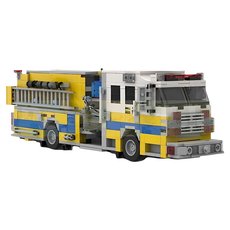 2015 Municipal Pumper Fire Engine MOC Building Kit - 2