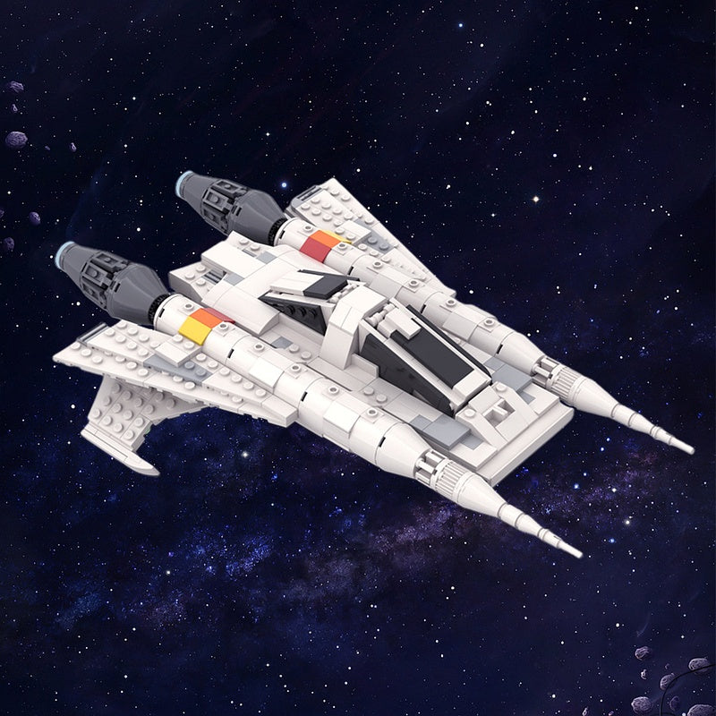25th Century Retro Starfighter Ship Building Kit | LEGO-Compatible MOC - 1