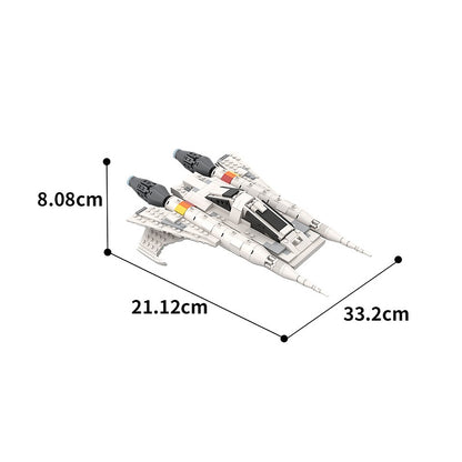 25th Century Retro Starfighter Ship Building Kit | LEGO-Compatible MOC - 3