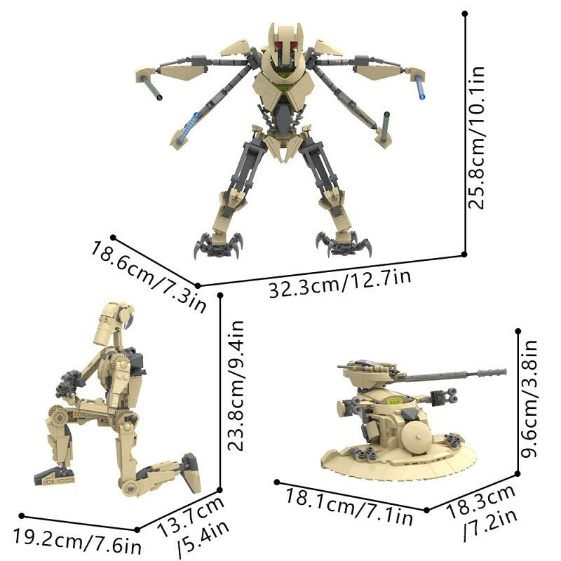 3-in-1 Transforming War Machine MOC Building Kit | Sci-Fi Robot & Tank - 2