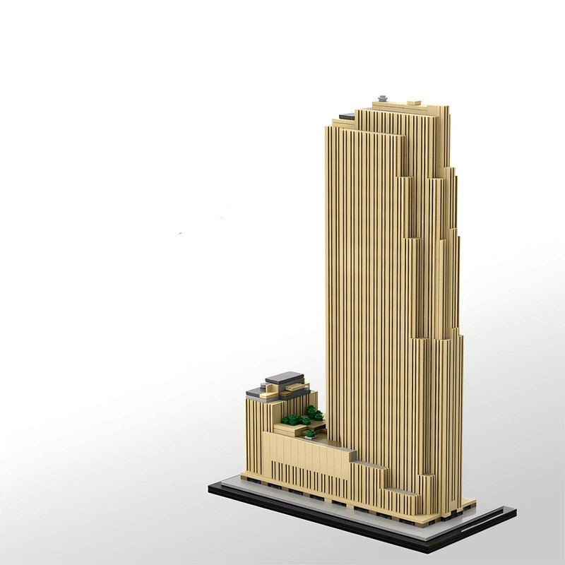30 Rockefeller Plaza Skyscraper Building Kit | 1:800 LEGO-Compatible MOC - 4