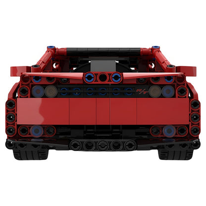 392 V8 Muscle Car MOC Building Kit with Working Engine - 4