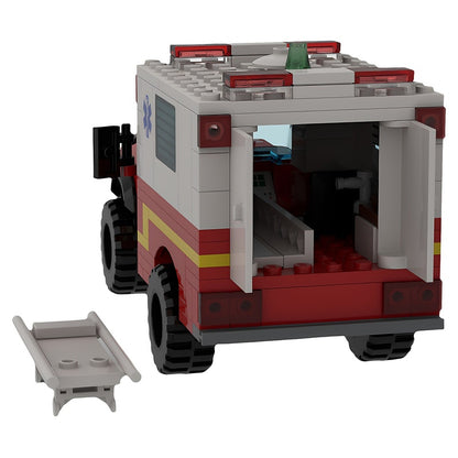4x4 Fire Brigade Ambulance MOC Emergency Vehicle Building Kit - 3