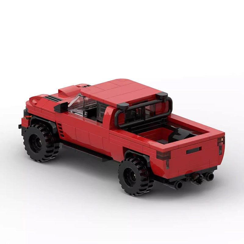 4x4 Off-Road Pickup Truck with Vehicle Trailer Building Kit | LEGO-Compatible MOC - 2
