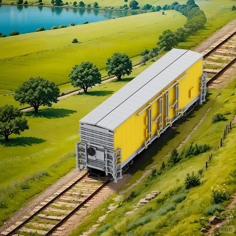 53ft Double Plug Cargo Wagon MOC Building Kit | Precision Freight Railway Model - 2