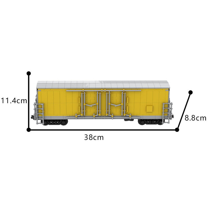 53ft Double Plug Cargo Wagon MOC Building Kit | Precision Freight Railway Model - 4