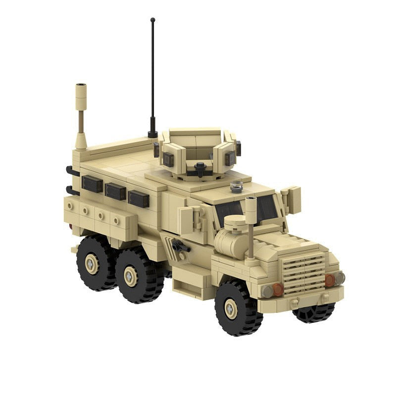6x6 MRAP Tactical Armored Vehicle MOC Building Kit – Military Truck Model - 1