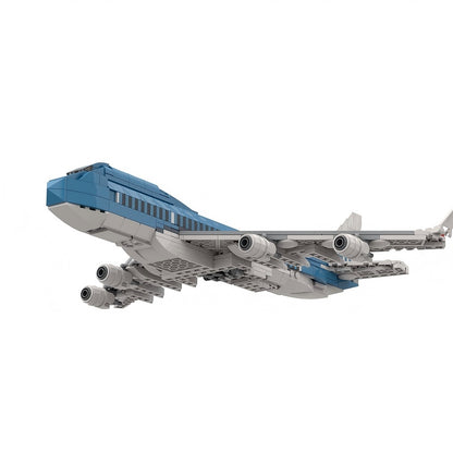 747-400 Wide Body Aircraft MOC Building Kit | 1:200 Commercial Jet Model - 3