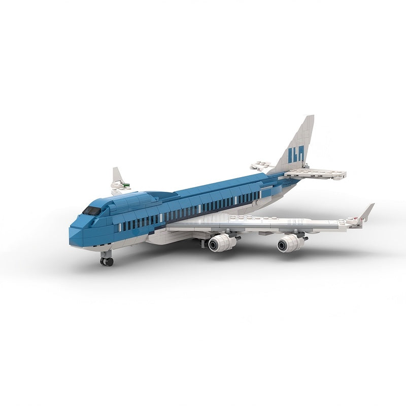 747-400 Wide Body Aircraft MOC Building Kit | 1:200 Commercial Jet Model - 4