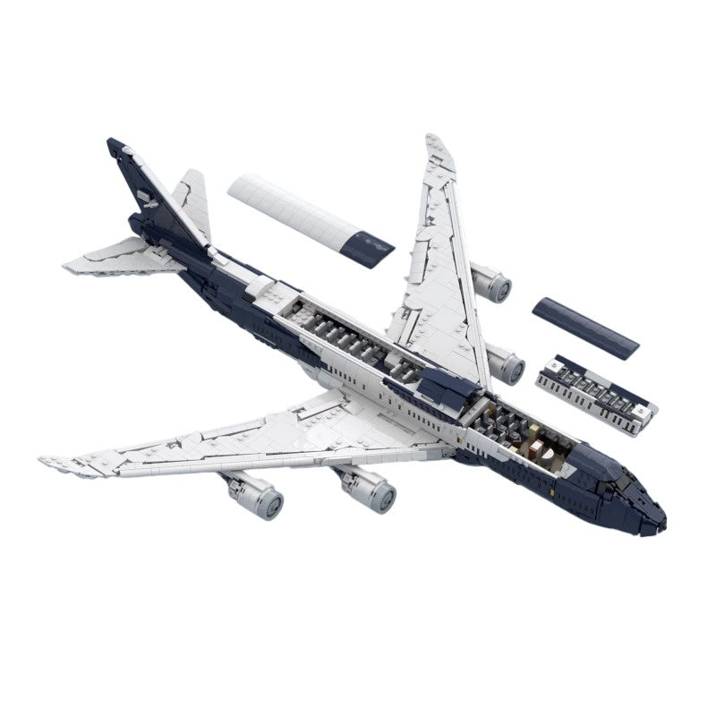 747-8I Commercial Jumbo Jet Building Kit | 100 Years Livery Compatible MOC - 2