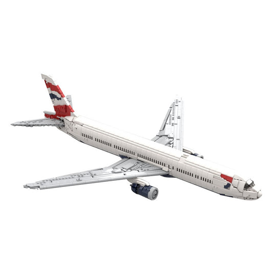 777-300ER British Flag Livery Commercial Aircraft Building Kit | LEGO-Compatible MOC - 4