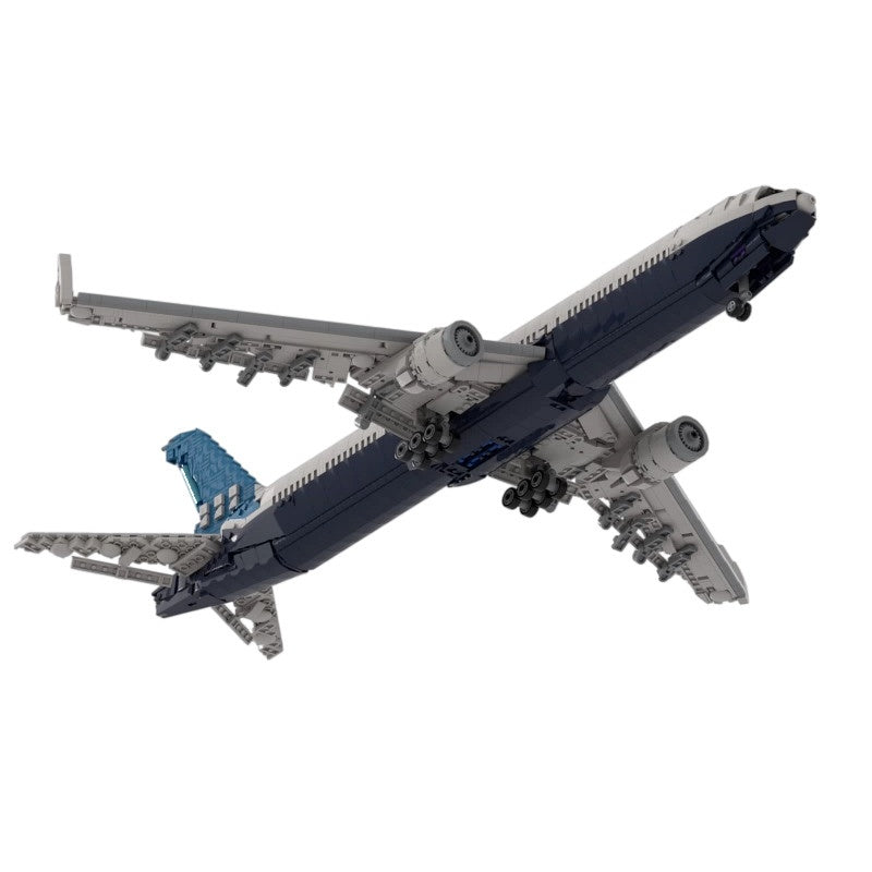 777X Wide-Body Commercial Airliner Building Kit | LEGO-Compatible MOC - 4