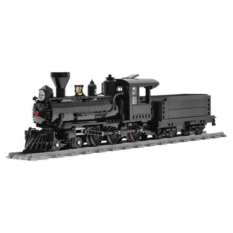 8-Wide 1890s American Steam Locomotive MOC Building Kit - 1