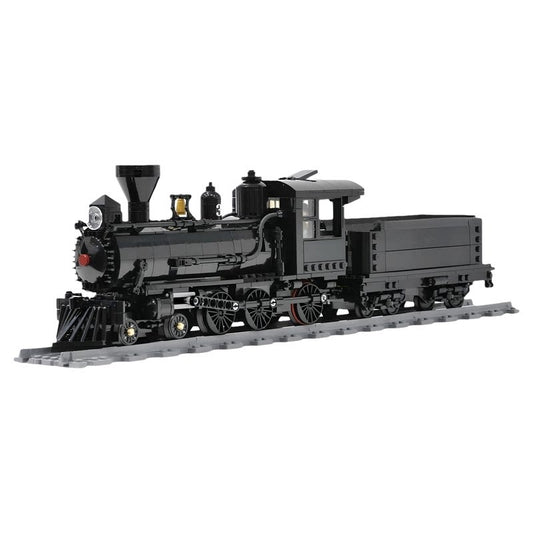 8-Wide 1890s American Steam Locomotive MOC Building Kit - 1