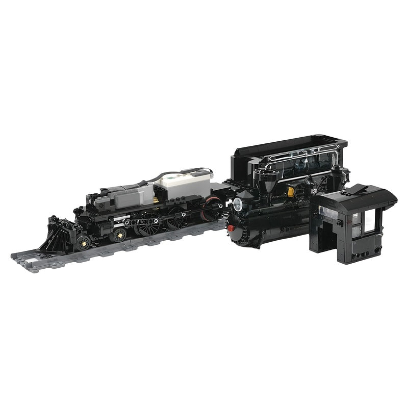 8-Wide 1890s American Steam Locomotive MOC Building Kit - 4