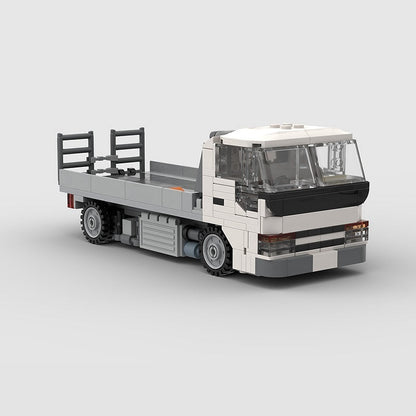 8-Wide Flatbed Car Carrier Truck MOC Building Kit | Tilt Bed Loader - 1