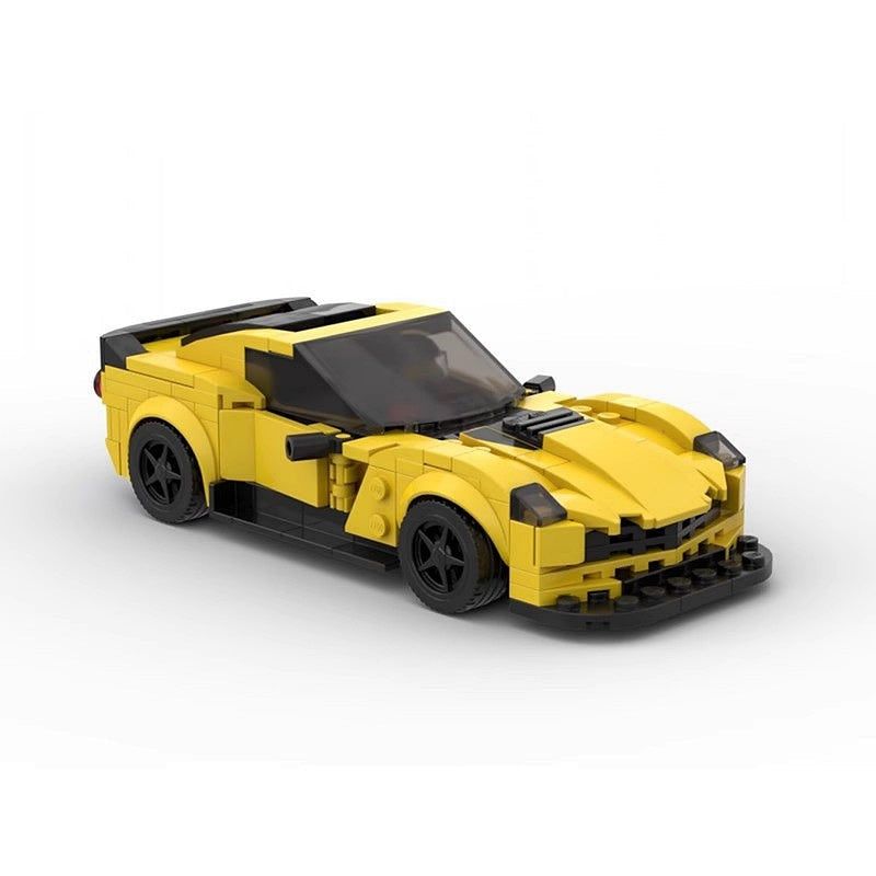 8-Wide Z06 Sports Car MOC Building Kit | Performance Vehicle Model - 2