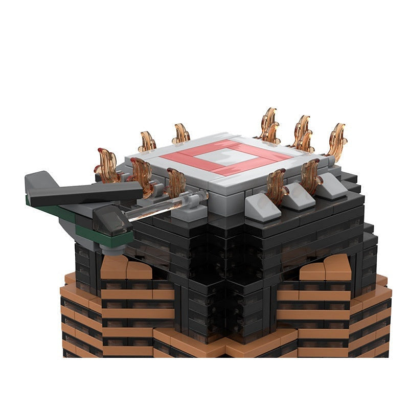80s Action Movie Plaza MOC Building Kit | Retro City Scene Model - 2