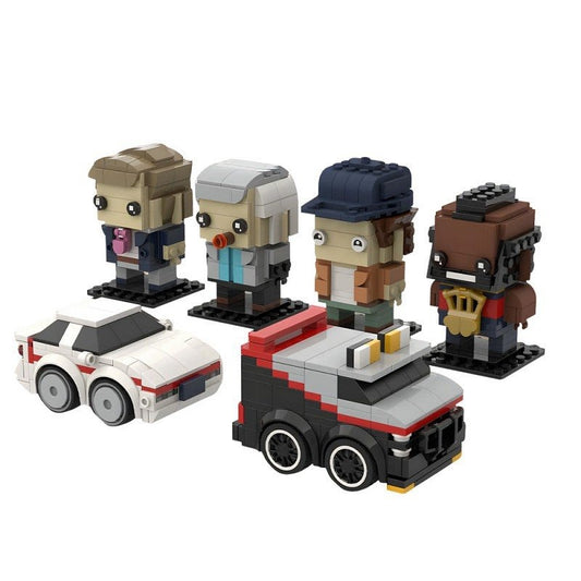 80s Action Team Van & Character MOC Building Kit | Retro Vehicle Model - 1
