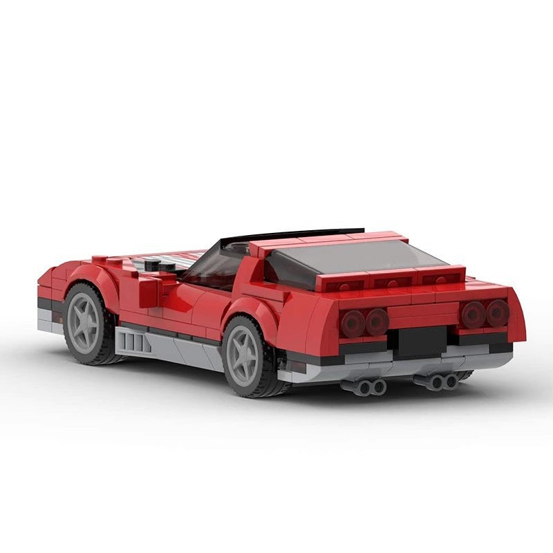 80s C4 American Sports Coupe Building Kit | LEGO-Compatible MOC - 2
