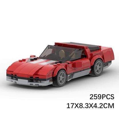 80s C4 American Sports Coupe Building Kit | LEGO-Compatible MOC - 6