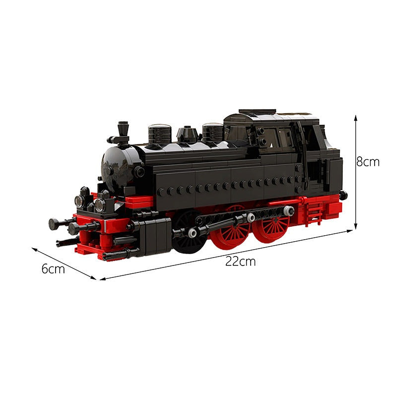 80s Steam Locomotive MOC Building Kit | Nostalgic Steam Train Model Kit - 2