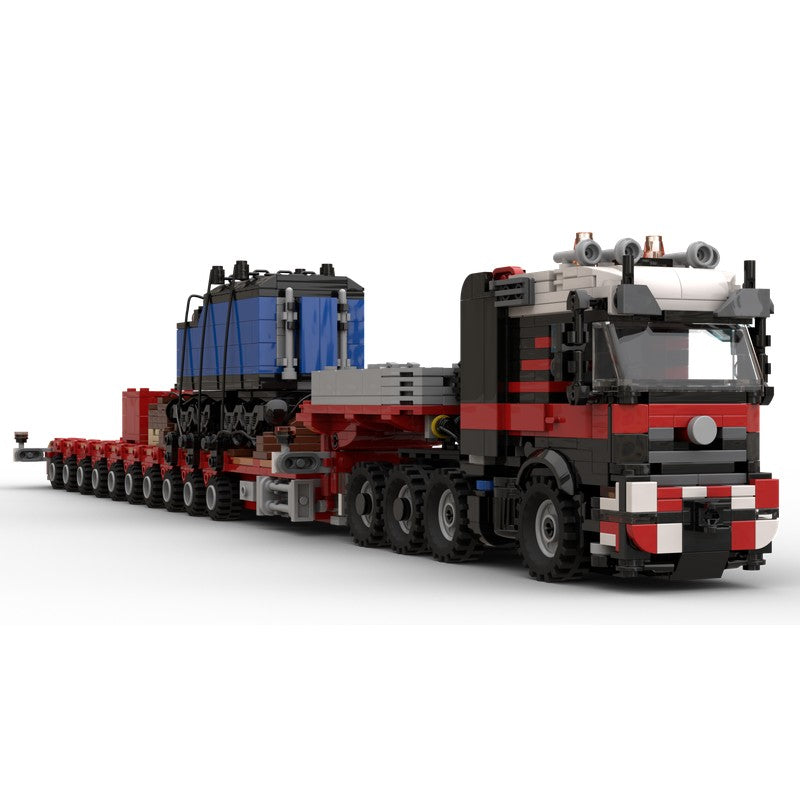 8x4 Semi-Tractor with 10-Axle STZ Building Kit | LEGO-Compatible MOC - 4