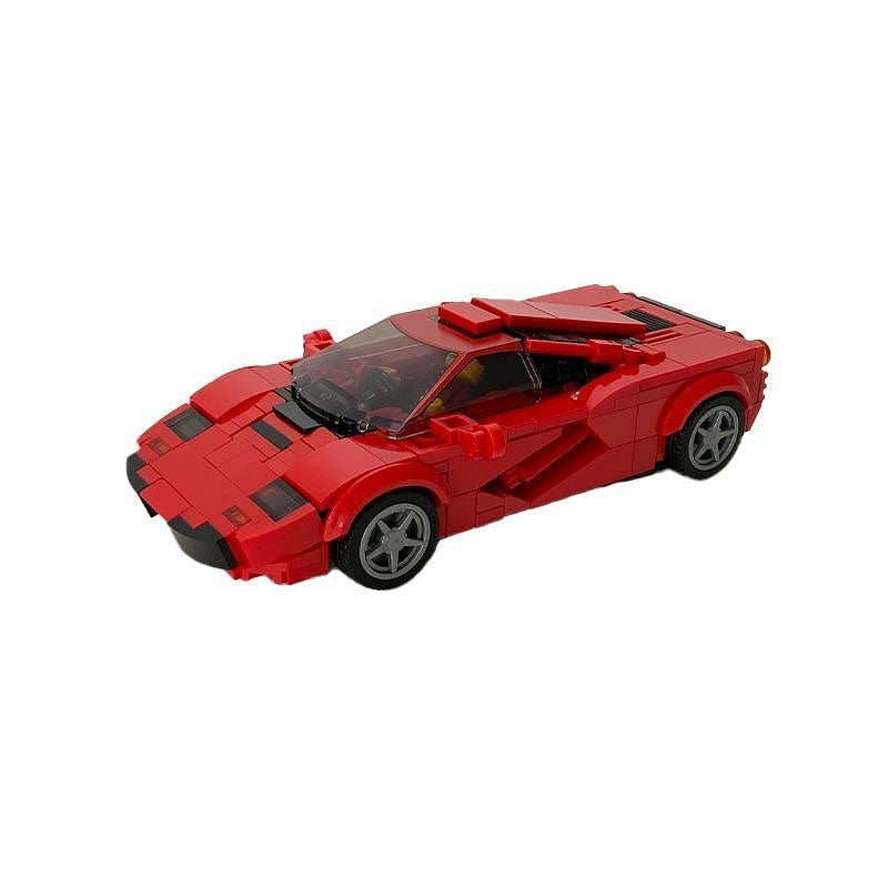 90s F1 V12 Supercar MOC Building Kit | 8-Wide Racing Vehicle Model - 1