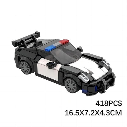 992-Style GT Sports Police Interceptor Building Kit | Compatible MOC - 3