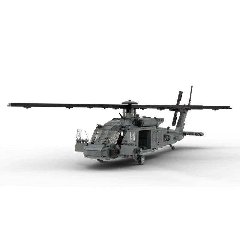 Kit de construction MOC d'hélicoptère de transport utilitaire UH-60 | Maquette d'avion