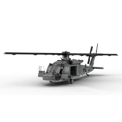 Kit de construction MOC d'hélicoptère de transport utilitaire UH-60 | Maquette d'avion
