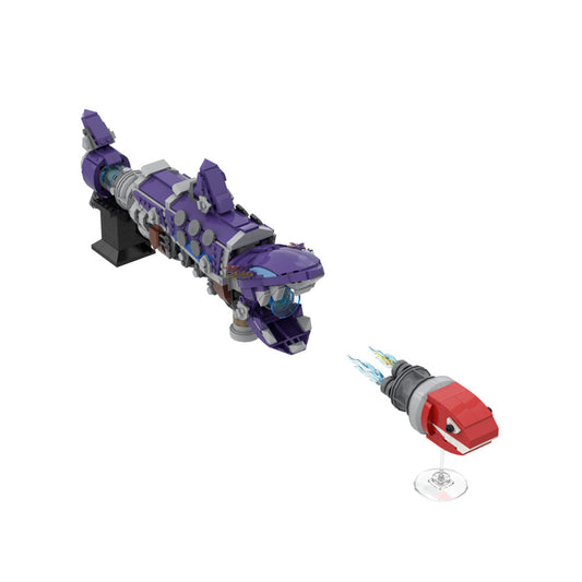 Punk Style Shark Rocket Launcher MOC Building Kit - 3