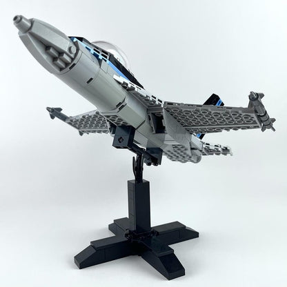 F/A-18E Fighter Jet MOC Building Kit with Display Stand - 4