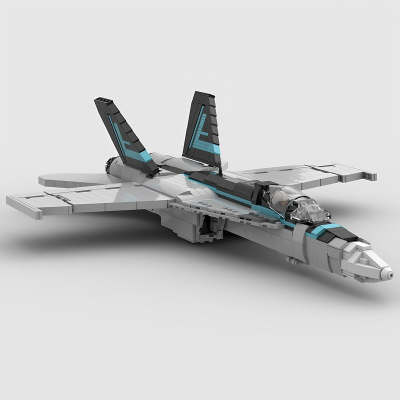 F/A-18E Super Hornet Fighter Jet MOC Building Kit - 1
