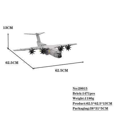 A-400M Atlas Transport Aircraft MOC Building Kit | 1:72  Military Model - 4