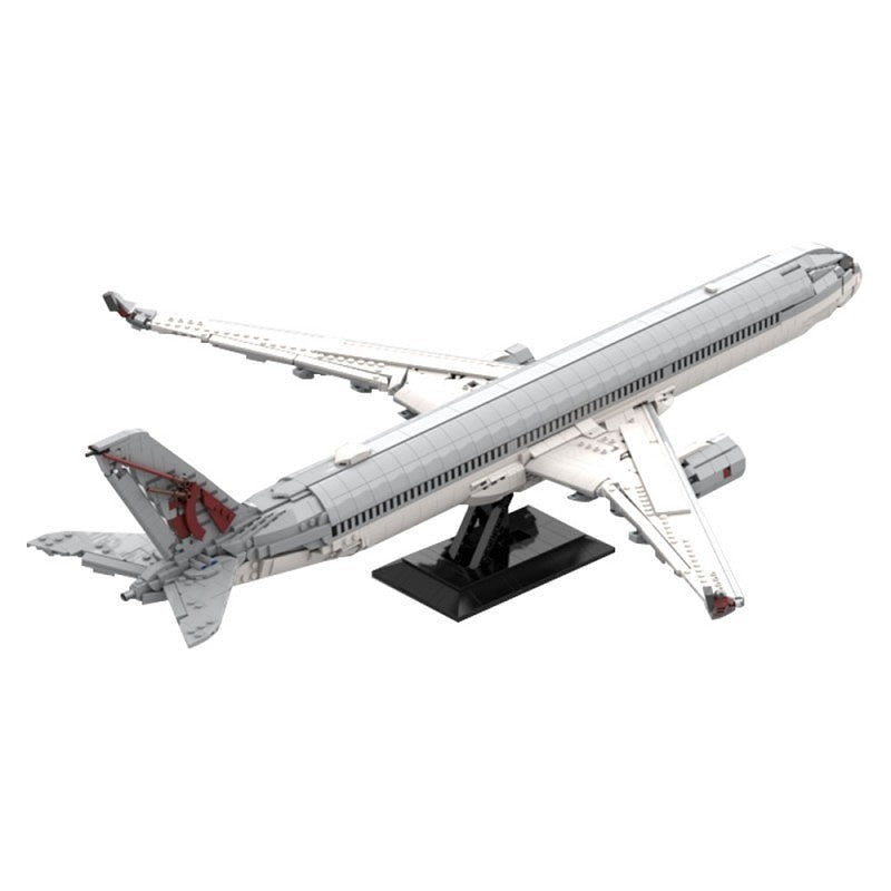 A350 Commercial Airliner MOC Building Kit | Wide-Body Aircraft Model - 1