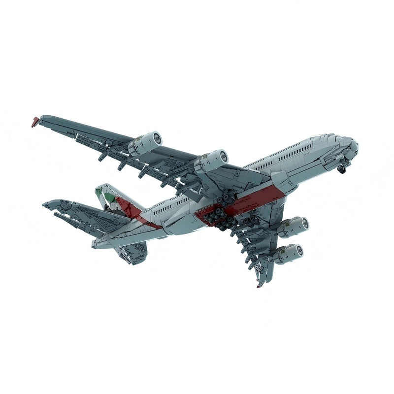 A380 Double Deck Aircraft MOC Building Kit | Widebody Plane Model - 2