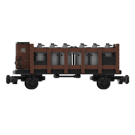 Acid carrying Wagon with Brakeman's Cab Building Kit | LEGO-Compatible MOC - 1