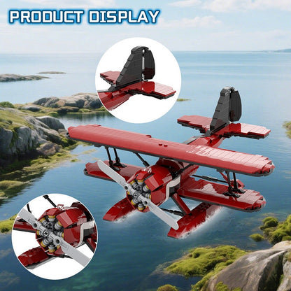 Acrobatic Seaplane MOC Building Kit | Amphibious Aircraft Model - 2