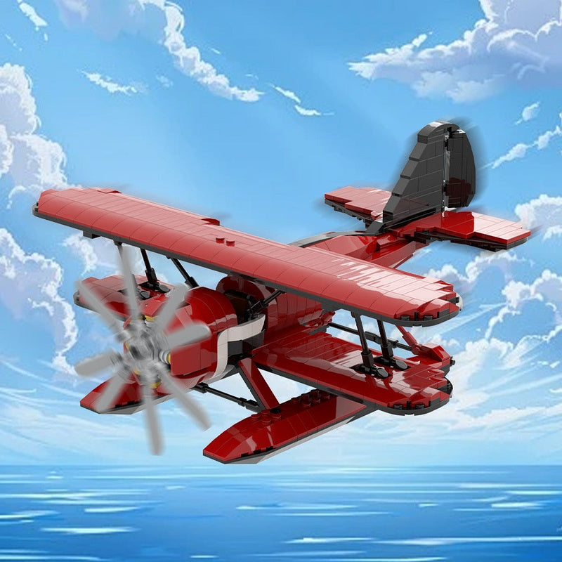 Acrobatic Seaplane MOC Building Kit | Amphibious Aircraft Model - 4