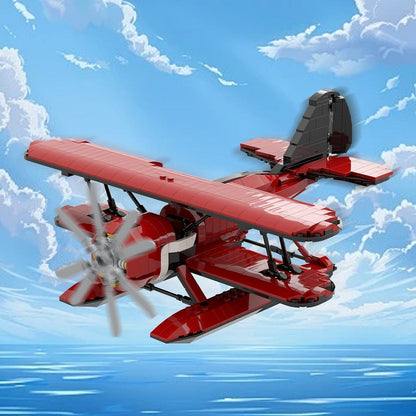 Acrobatic Seaplane MOC Building Kit | Amphibious Aircraft Model - 4