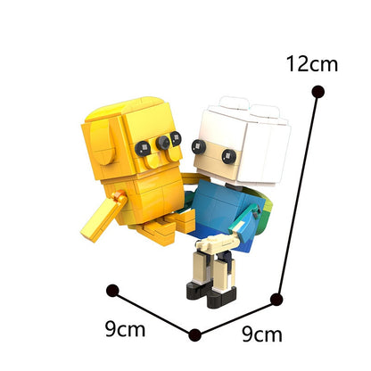 Adventure Hero & Yellow Companion Cube Character MOC Building Kit - 2