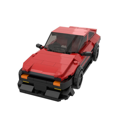 AE86-Style 80s Japanese Drift Coupe Red Building Kit | LEGO-Compatible MOC - 1