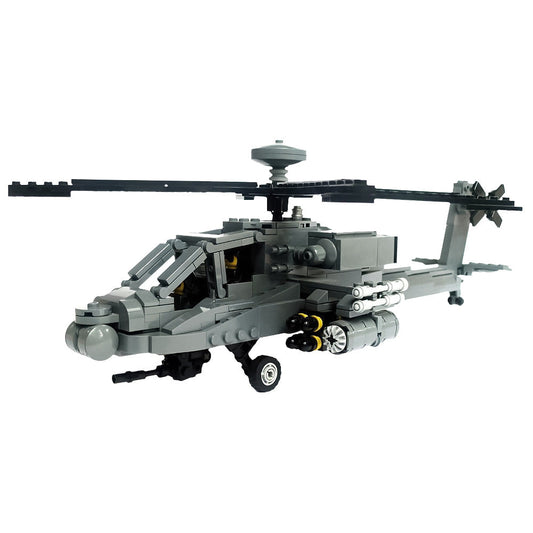 AH-64D Apache Longbow Helicopter Building Kit | LEGO-Compatible MOC - 1