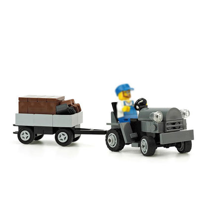 Aircraft Tow Tractor MOC Building Kit | Airport Ground Support Vehicle Model - 1