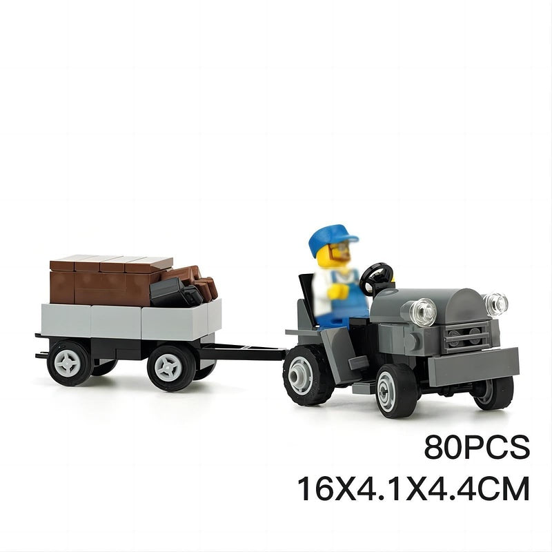 Aircraft Tow Tractor MOC Building Kit | Airport Ground Support Vehicle Model - 3