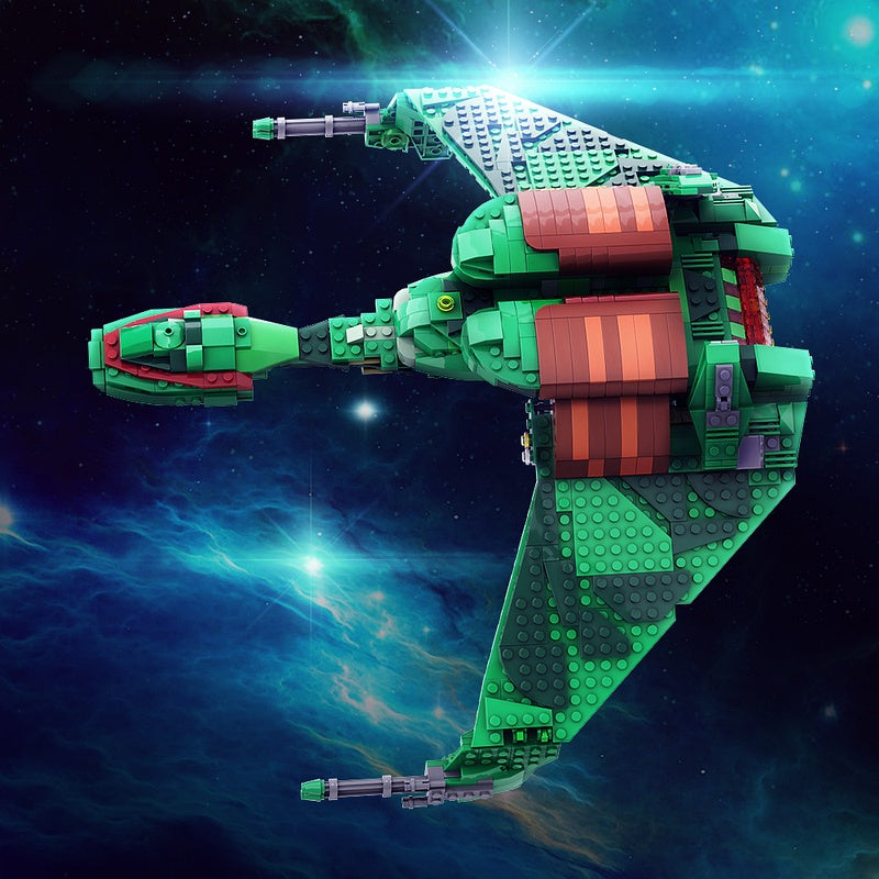 Alien Bird of Prey Gunships Building Kit | LEGO-Compatible MOC - 1