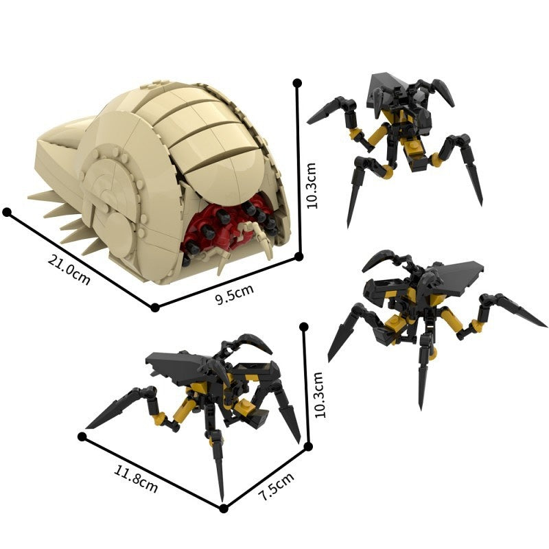 Alien Brain Worm MOC Building Kit | Sci-Fi Creature Model - 4
