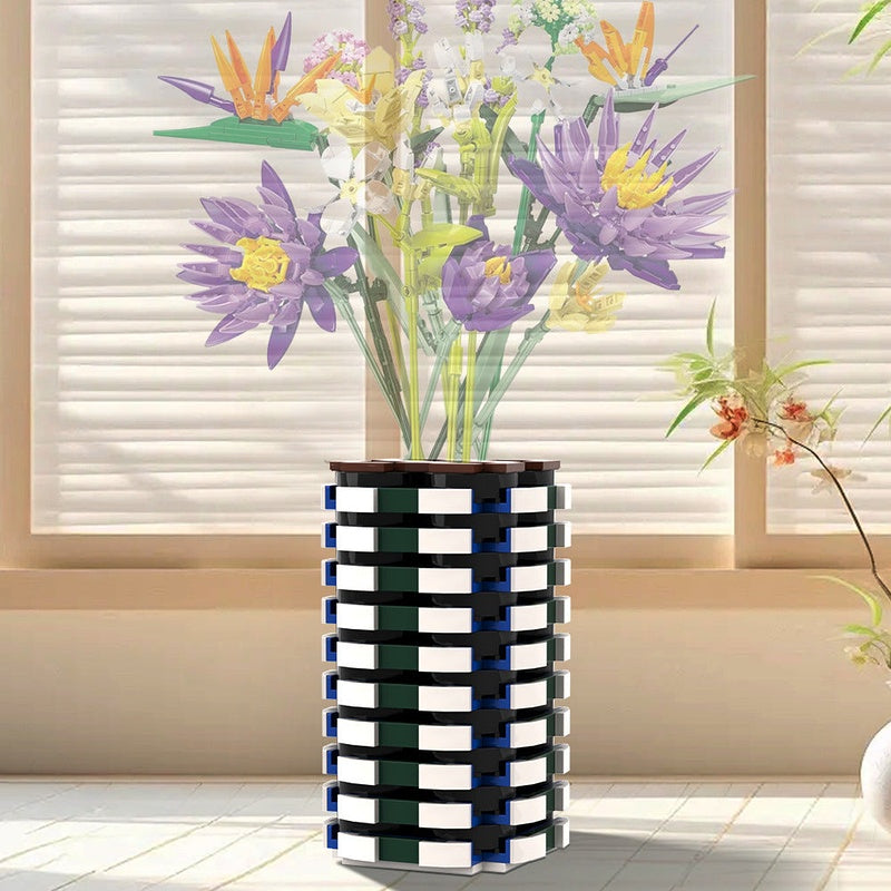 Allan's Vase MOC Building Kit | Elegant Decorative Display Model - 2
